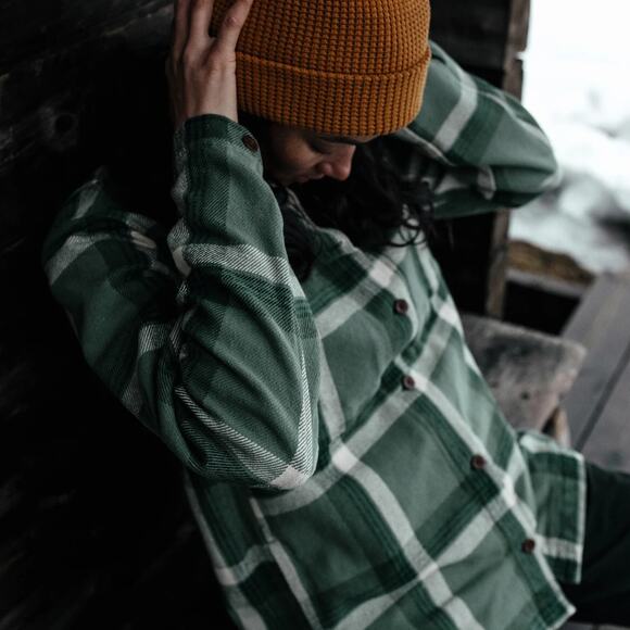 Fjallraven Singi Flannel Overshirt W Size XS Green-Deep Patina 86986 NWT - Picture 3 of 6